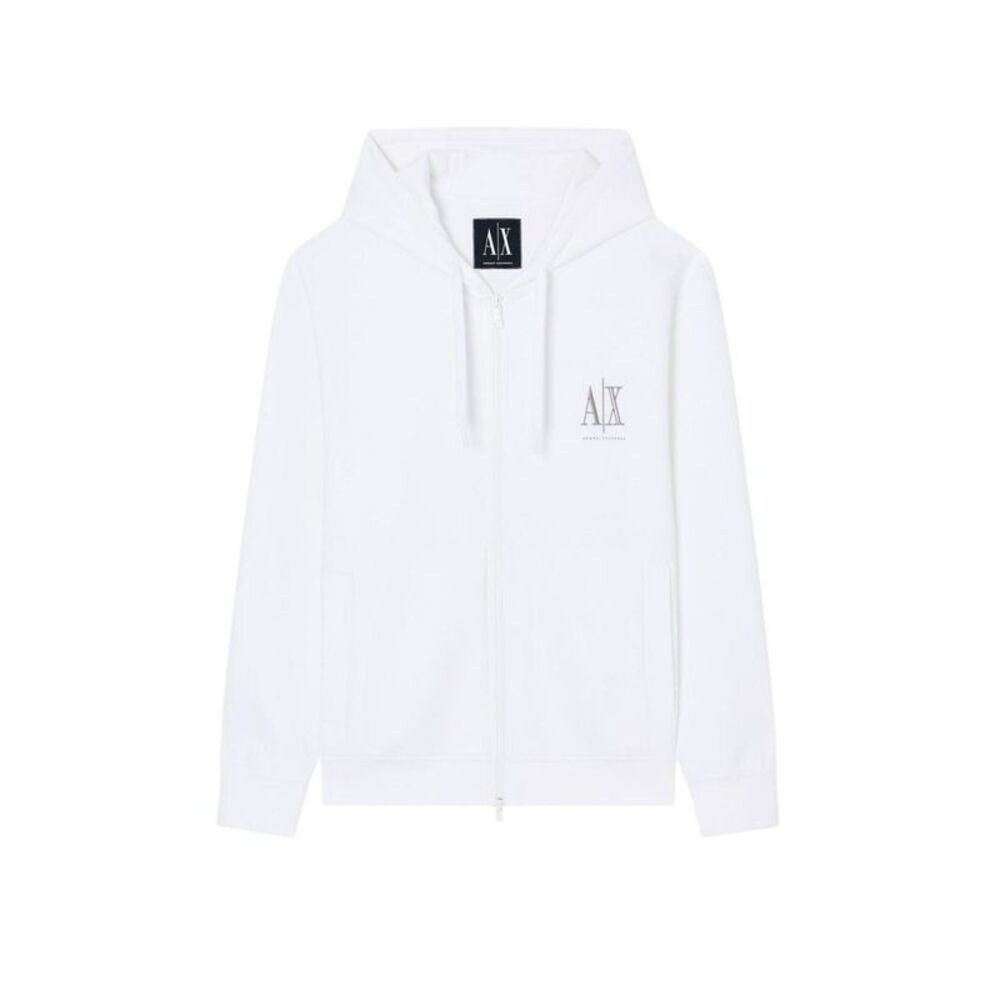 Armani Exchange White Cotton Men's Hoodie